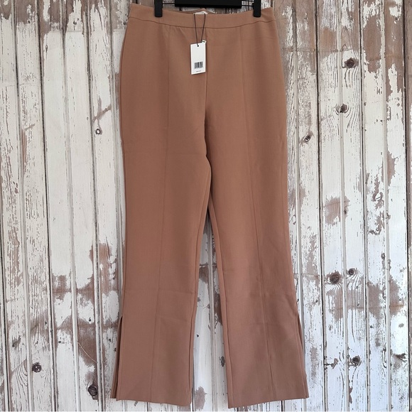 Jason Wu Side Ankle Slit Pants, pants, Tan / khaki color, Large ($290 Retail) - Picture 13 of 15